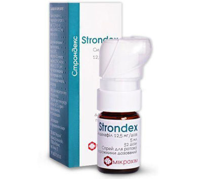Світлина Строндекс спрей для ротової порожнини 12.5 мг/доза 5 мл